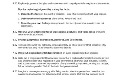 DBT Skills – Ideas for Practicing Nonjudgmentalness